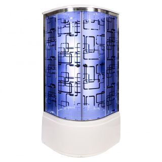 Душевая кабина Deto BМ4510 LED с гм. BLACK 100х100х220 см