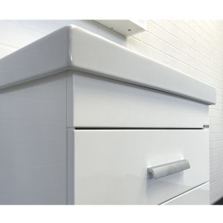 Тумба-умывальник Comforty Никосия 60П белый глянец с раковиной Fest 60	 00-00011161