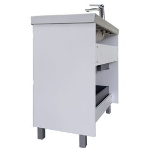 Тумба-умывальник Comforty напольная Валдай-80Н белая матовая с раковиной Comforty 4480