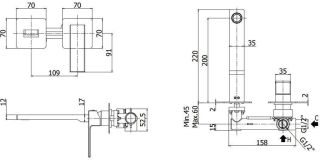Смеситель для раковины Paffoni Elle EL105CR70 (с внутренней частью)