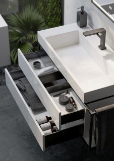 Подвесная тумба под раковину Clarberg Logic LOG0108L 80см белый