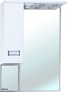 Зеркало-шкаф с подсветкой Bellezza Сиена 70см левый белый 00000001237