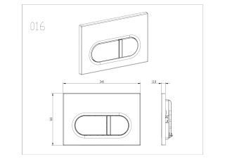 Клавиша смыва Aquatek KDI-0000044 хром матовый