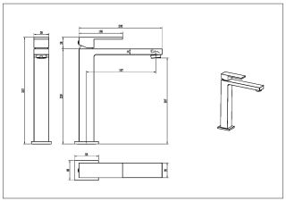Смеситель для раковины Boheme Qubic 472-CB брашированная медь