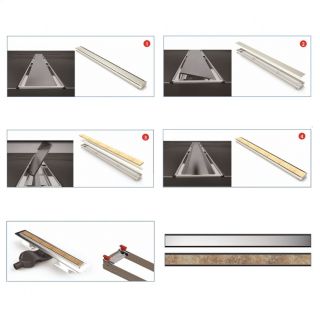 Душевой лоток Berges В1 Keramik Black 095119 80см чёрный матовый