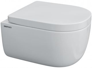 Комплект Berges 4в1 043232: инсталляция NOVUM525 кнопка L5 SoftTouch чёрная унитаз EGO Rimless сиденье Toma SO