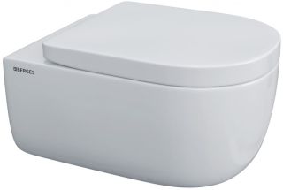 Комплект Berges 4в1 043234: инсталляция NOVUM525 кнопка L5 SoftTouch чёрная унитаз EGO XL Rimless сиденье Toma SO