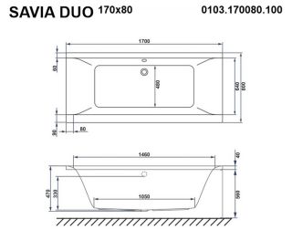 Гидромассажная ванна Whitecross Savia Duo 0103.170080.100.SMART.CR 170x80см Smart хром