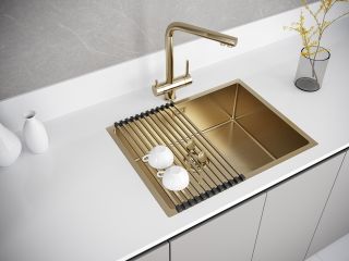 Мойка кухонная Paulmark Next PM215844-BG брашированное золото