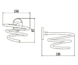 Держатель для фена РМС A1023-1 пружина хром