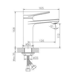 Смеситель для раковины Maretii Viola-GM VAG32RF572, оружейная сталь