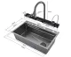 Мойка кухонная Ceruttispa GLORIA nano black CT10356 многофункциональная серая