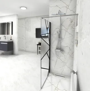 Душевая перегородка Cerutti SPA PICK T90B 90см чёрный