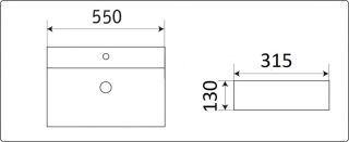 Раковина-чаша CeramaLux 7836 белая 55 см