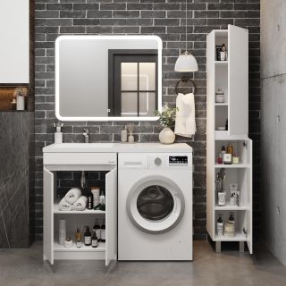 Напольная тумба под раковину для стиральной машины Onika Милтон Нова 105802 58см белый