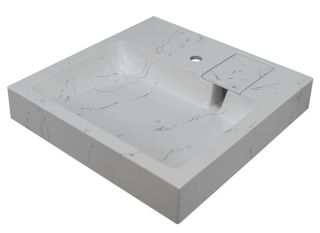 Раковина над стиральной машиной Stella Polar Солярис SP-00001687 60см белый мрамор