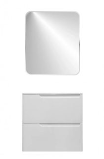 Подвесная тумба под раковину Kare Luxe ФР-00007075 60см два ящика белый