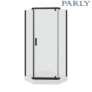 Душевой уголок Parly с поддоном 90x90см чёрный ZPE911B