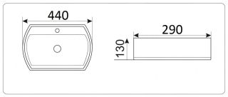 Раковина-чаша CeramaLux 9293 белая 44 см