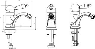 Смеситель для биде Boheme Tradizionale Chromo хром 266