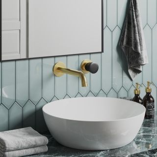 Встраиваемый смеситель для раковины Paini Domus 18PJ208PZ матовое золото