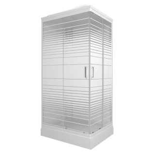 Душевая кабина Triton Квадро Щ0000064615 100x80 см профиль белый стекло с узором