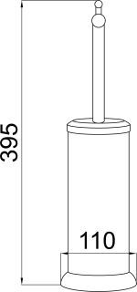 Щётка для туалета Boheme Brillante хром 10452