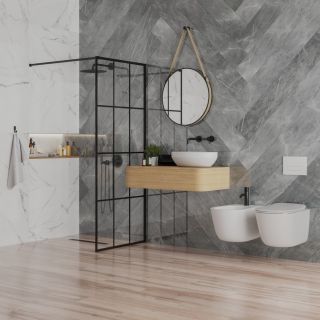 Встраиваемый смеситель для ванны Paini Cox Grip 7GPZ6911 чёрный матовый