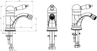 Смеситель для раковины Boheme Crystal бронза 301-CRST