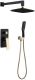 Душевой комплект Boheme Venturo чёрный/золото 384-B