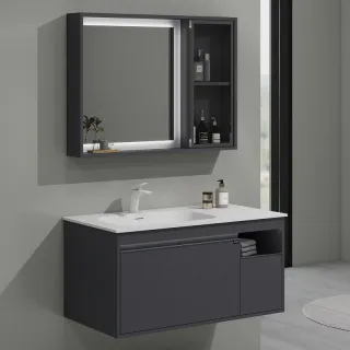 Зеркальный шкаф с подсветкой Black&White Universe 910MC1000 95 см сенсорное включение