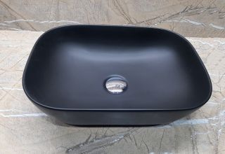 Раковина CeramaLux 78105MB черная 46 см