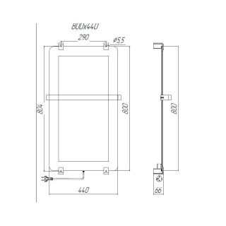 Электрический полотенцесушитель Allen Brau Infinity 00305018 44х80 см