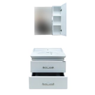 Comforty Зеркало-шкаф "Неаполь-80" белый глянец