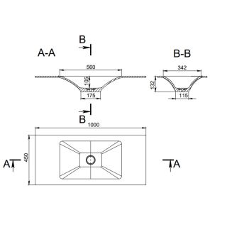 Столешница с раковиной Holbi Sirius 100см цветной матовый 1.05.002.11.3