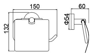 Держатель для туалетной бумаги Timo Saona чёрный 13042/03