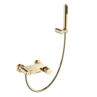 Смеситель для ванны и душа Boheme Stick Diamond 123-MG золото матовое
