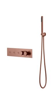 Встраиваемый смеситель для душа Boheme Fusion  Termo 131-SYS-CB с термостатом брашированная медь
