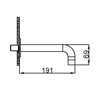 Излив для ванны Boheme Fusion 625-B чёрный