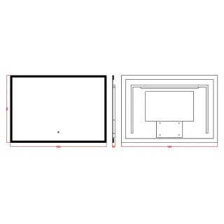 Зеркало с подсветкой Armadi Art 544-100 100 см без рамы сенсорный выключатель