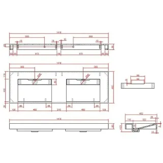 Раковина Armadi Art Flat 859-140-CLCT 140 см calacatta