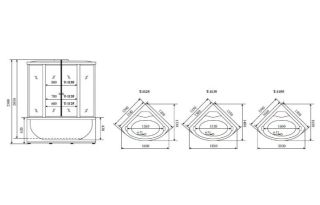 Душевая кабина Timo Standart Silver T-6635SF 135x135см