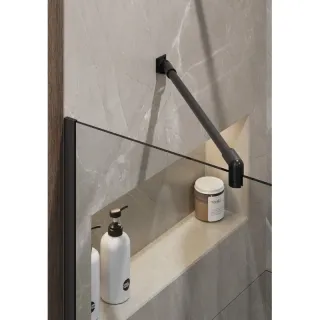 Душевая перегородка Timo T10 120 см чёрный