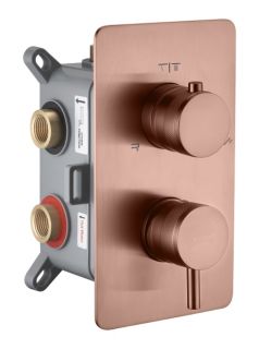 Встраиваемый смеситель для душа Boheme Cell 135-3-CB 3-х проходной брашированная медь