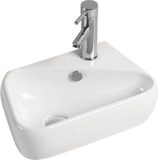 Раковина накладная SantiLine SL-2017L 45см левая белый