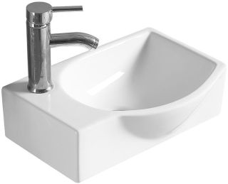 Раковина накладная SantiLine SL-2018R 40см правая белый