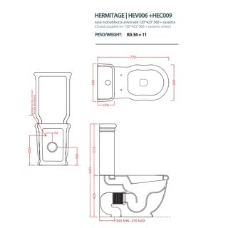 Унитаз Artceram HERMITAGE HEV006 03 00 nero черный