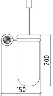 Щётка для туалета Boheme Royal Crystal золото 10933-G