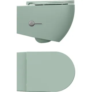 Подвесной унитаз Isvea Infinity 10NFS1005I-2T безободковый с функцией биде мятно-зелёный матовый