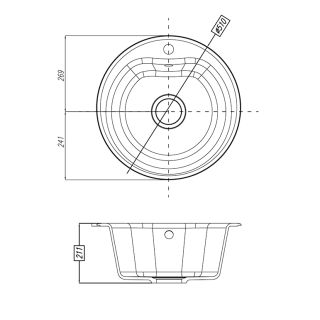 Мойка кухонная Акватон Мида 51 см латте